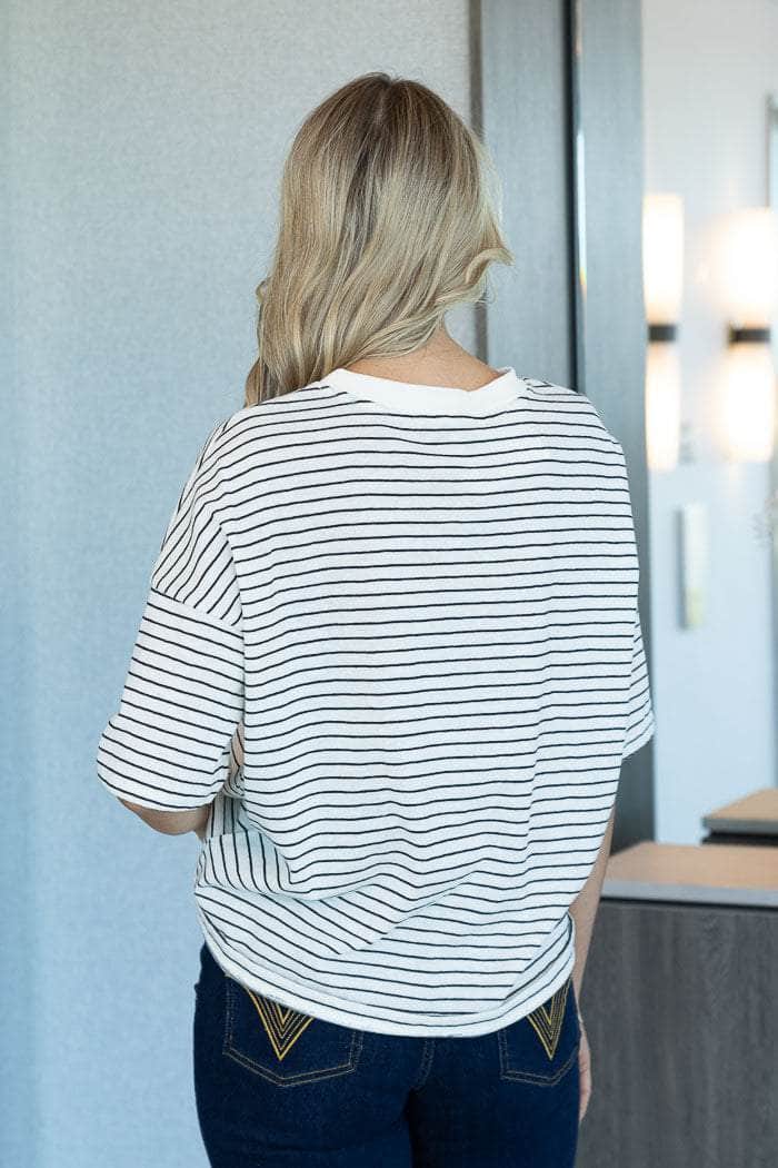 Deanna T-Shirt Stripe Cream 3