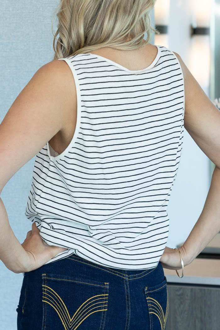 Charlie Singlet Stripe Cream 3