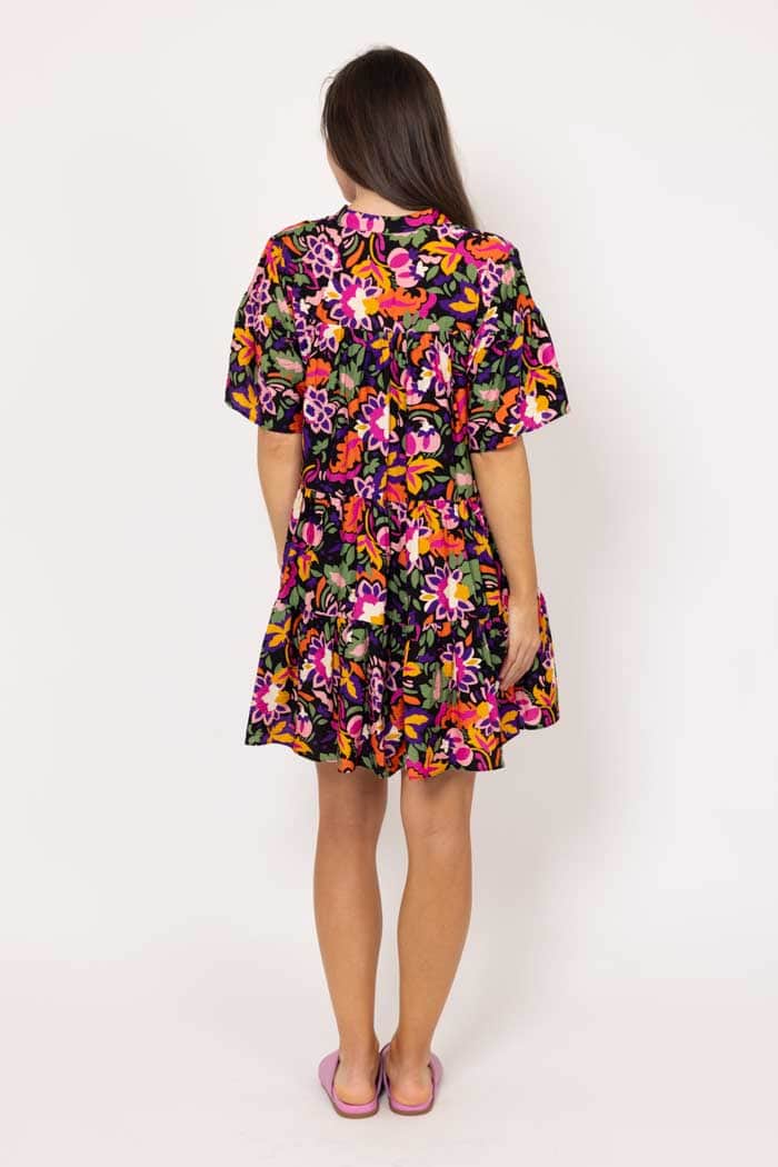 Cameron Mini Dress Black Floral 3