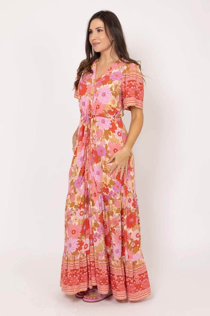 Sophie Maxi Dress Boho Pink 2