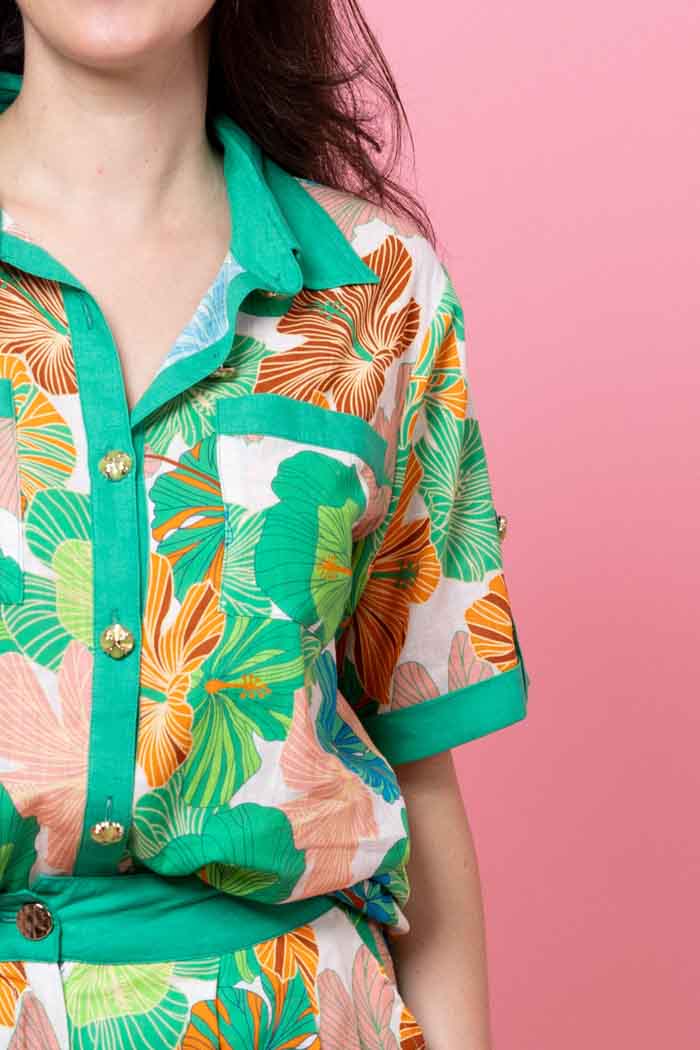 Penny Shirt Green Floral 4