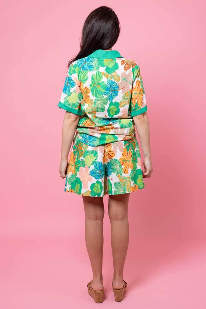 Penny Short Green Floral 3