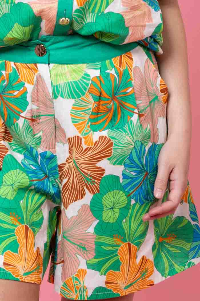 Penny Short Green Floral 4
