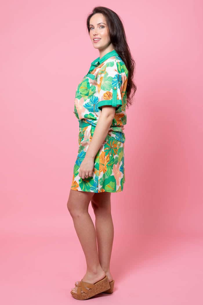 Penny Short Green Floral 2
