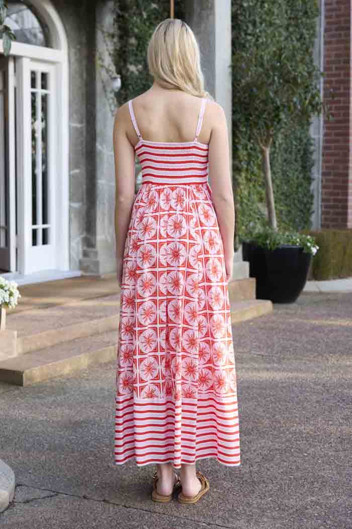 Sonia Maxi Dress Red Print 3