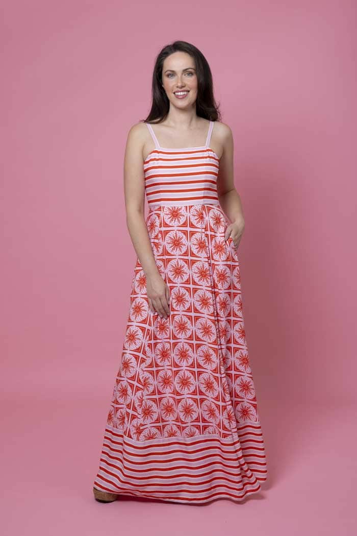 Sonia Maxi Dress Red Print 5