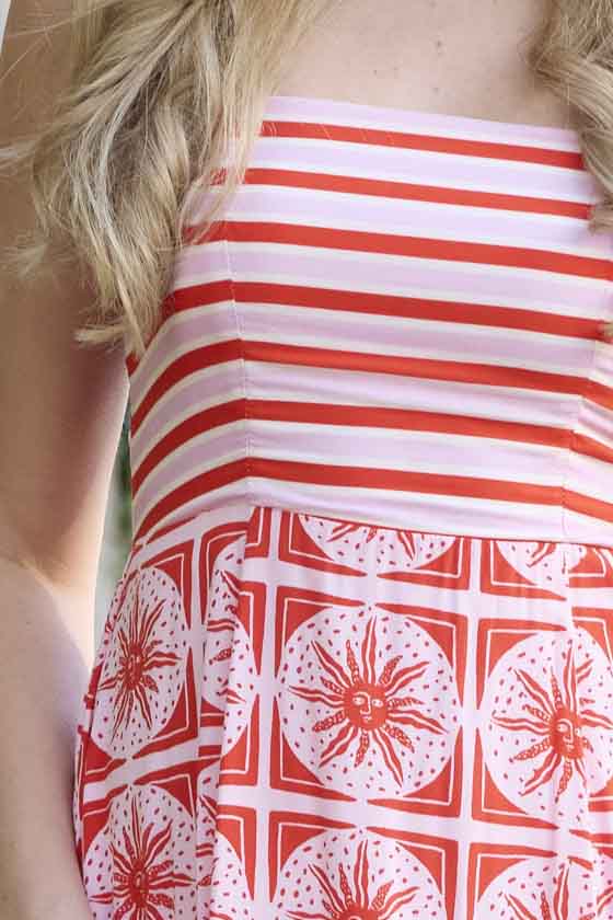 Sonia Maxi Dress Red Print 4