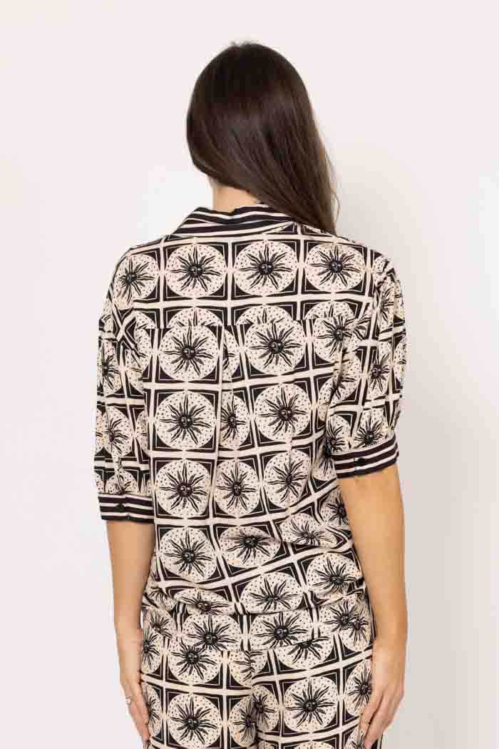 Ashley Shirt Black Beige 3