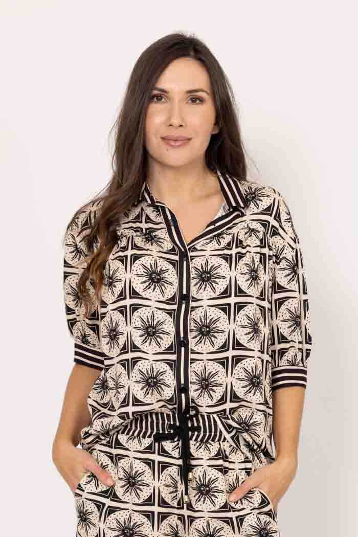 Ashley Shirt Black Beige