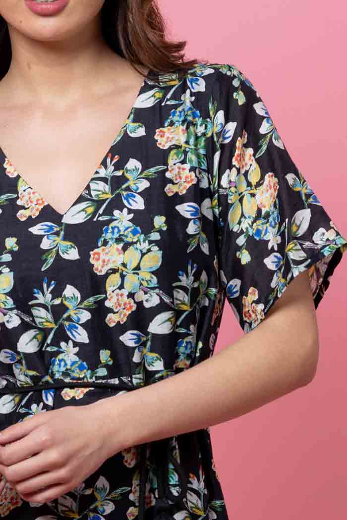 Nala Dress Black Floral 4