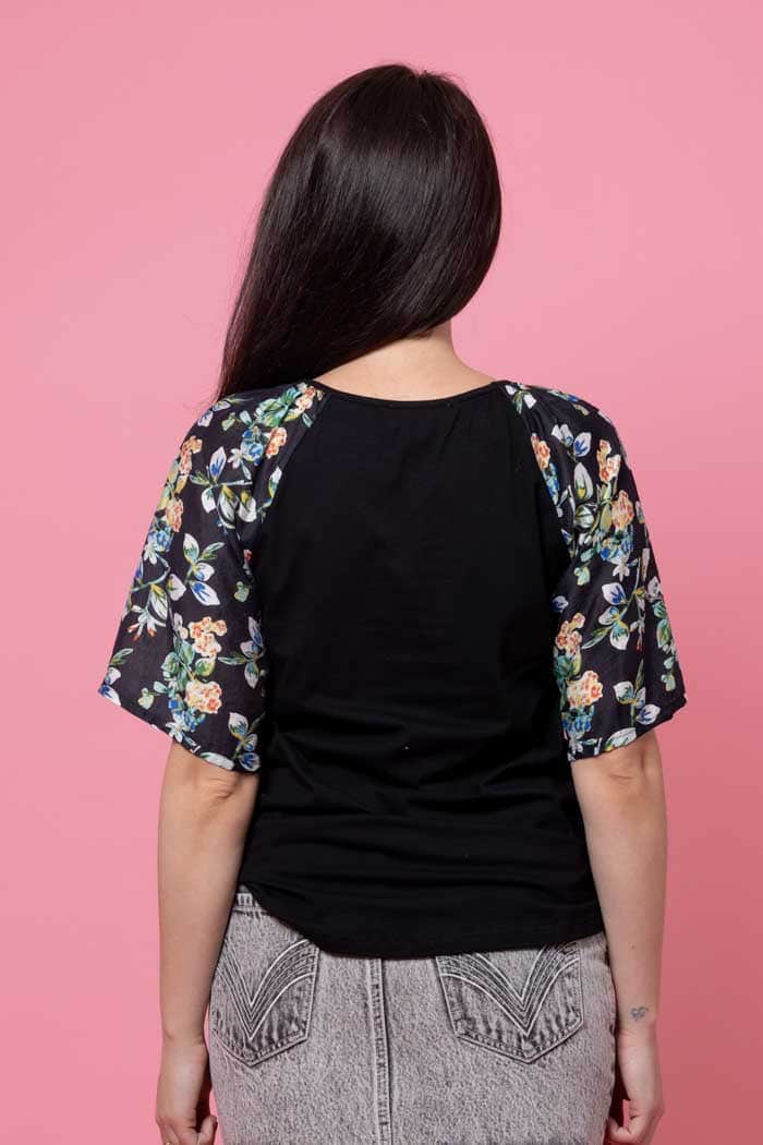 Leon T-Shirt Black Floral 3