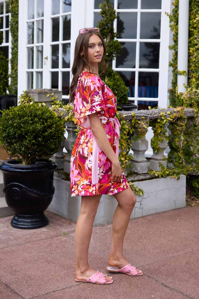Zuri Dress Orange Floral 2
