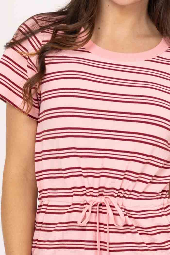 Dallas Stripe Dress Pink 4