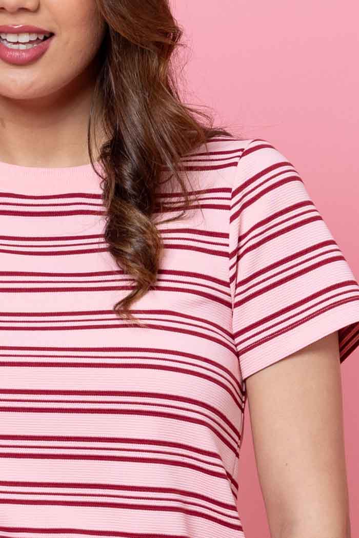 Dolce Stripe T-Shirt Pink 4