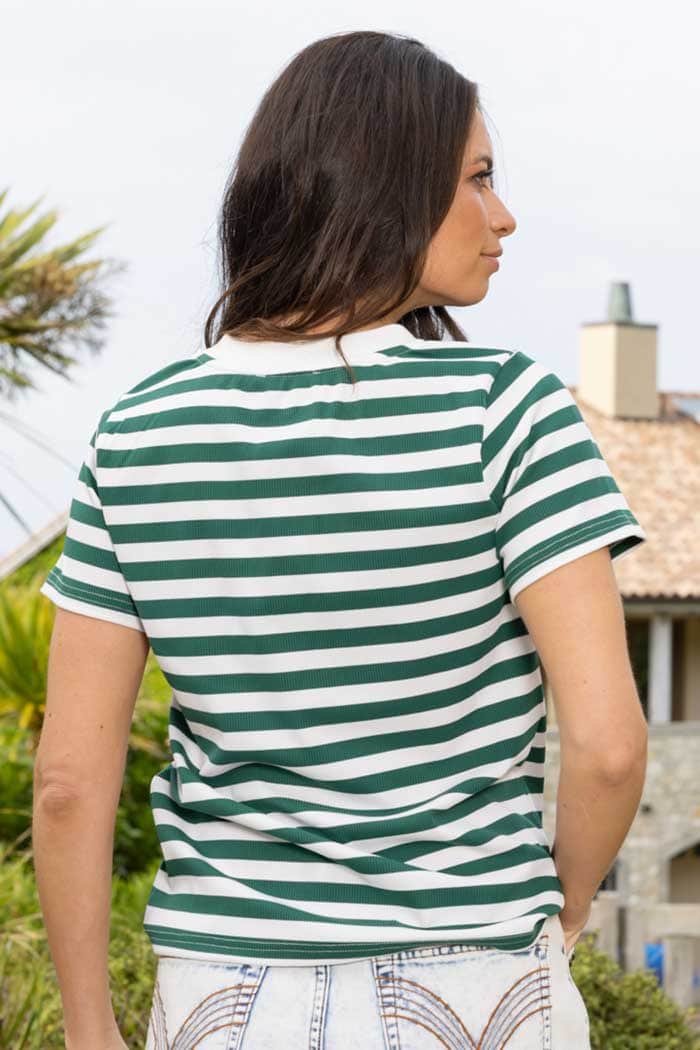 Milo T-Shirt Green & White 3