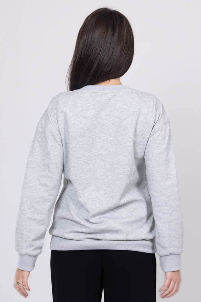 Stevee Embroidered Sweater Grey 4