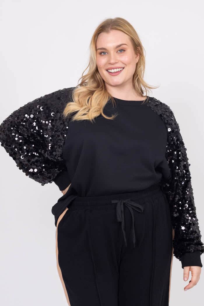 Coco Sequin Sweater Black 2
