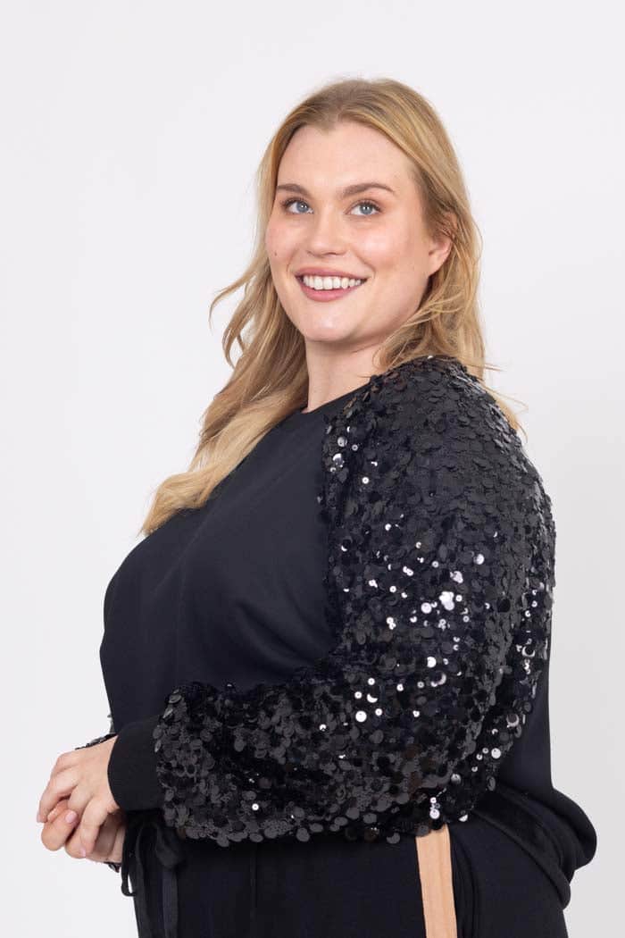 Coco Sequin Sweater Black 5