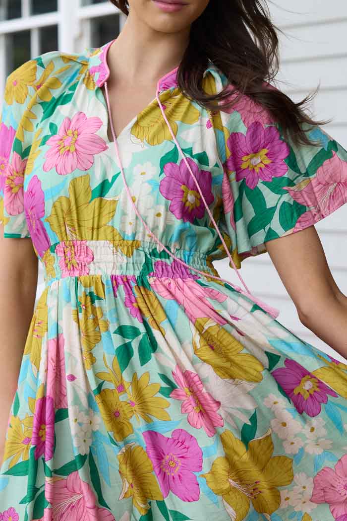 Josie Maxi Dress Green Floral 5