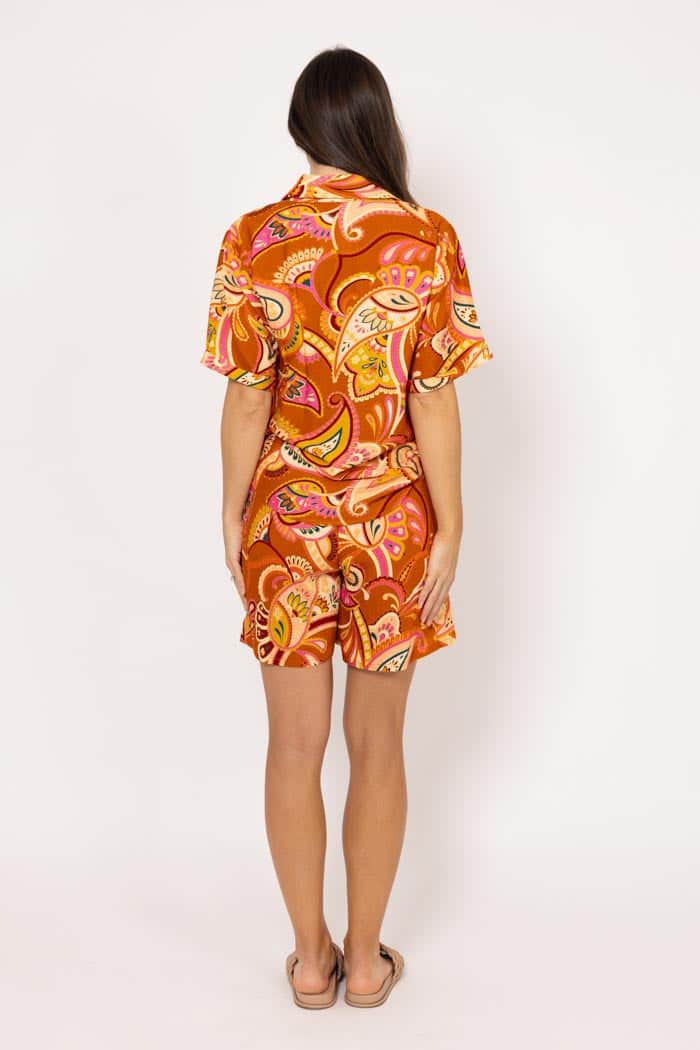 Billie Short Rust Paisley 3