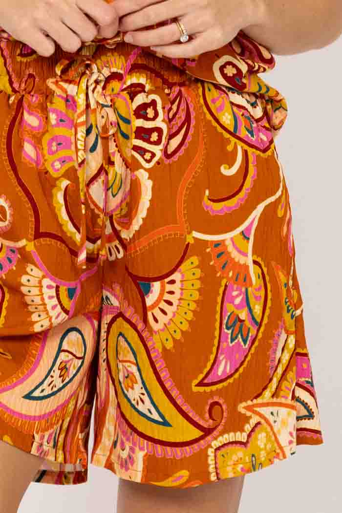 Billie Short Rust Paisley 4