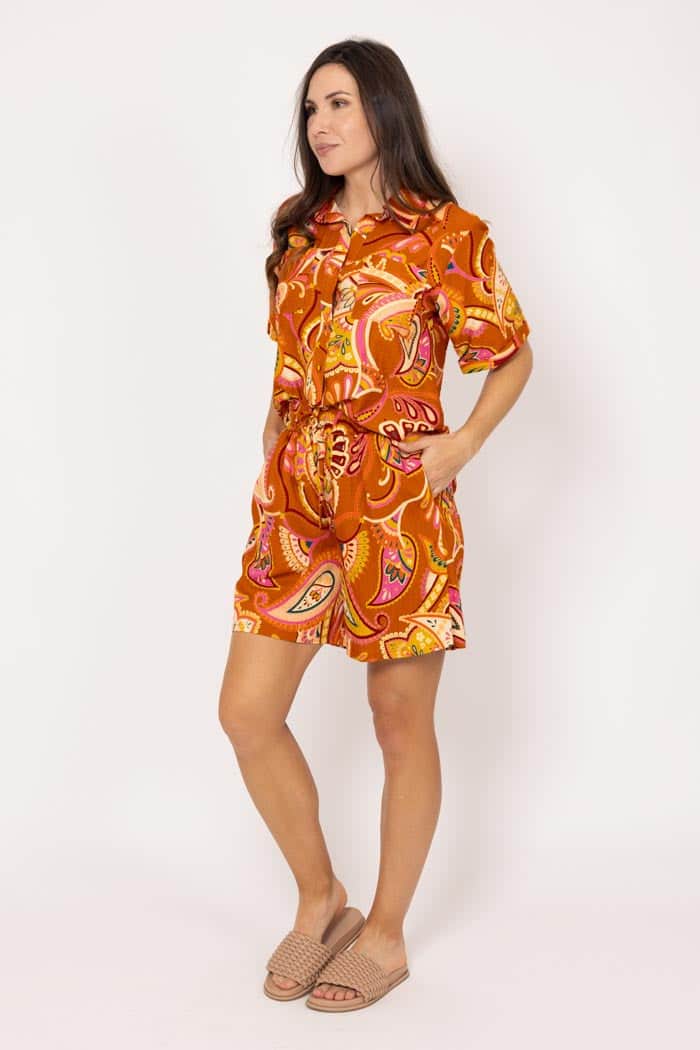 Billie Short Rust Paisley 2
