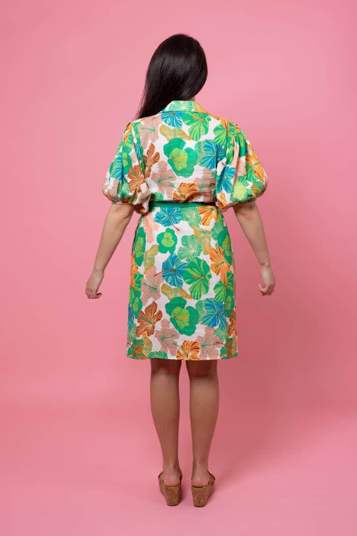 Ellison Shirt Dress Green Floral 3