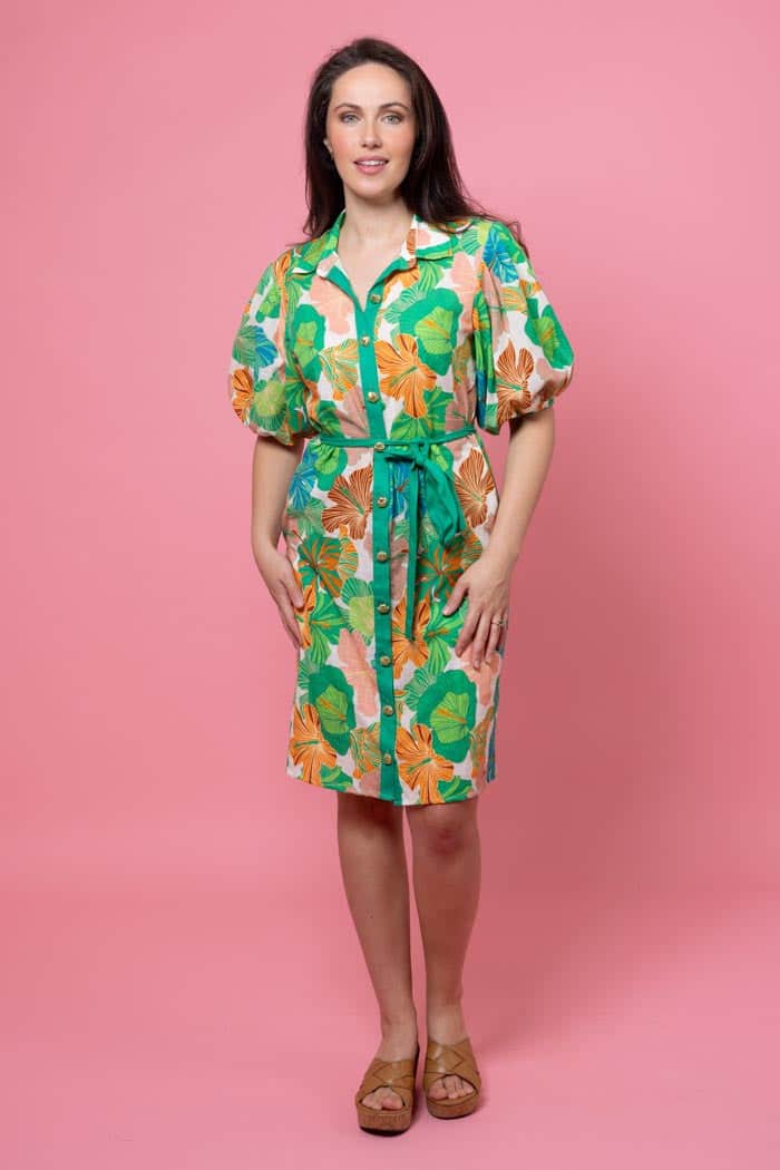 Ellison Shirt Dress Green Floral