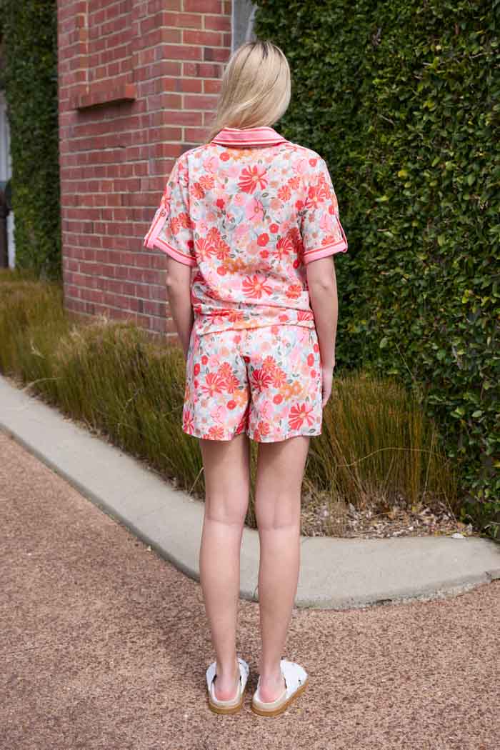 Claire Short Pink Floral 3