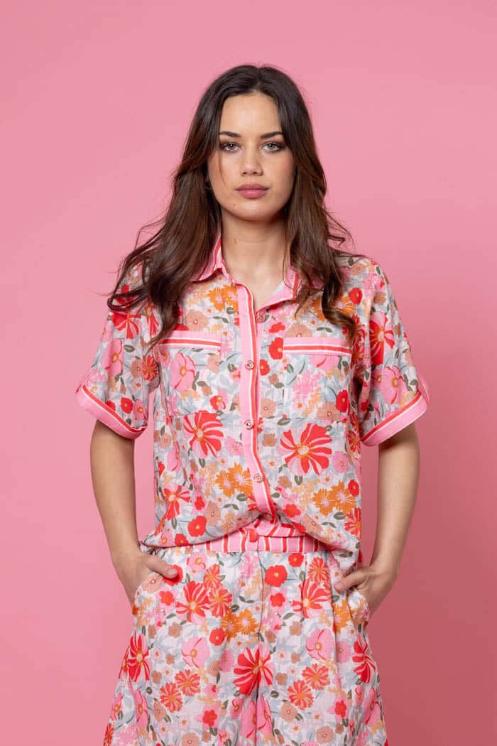 Claire Shirt Pink Floral 4