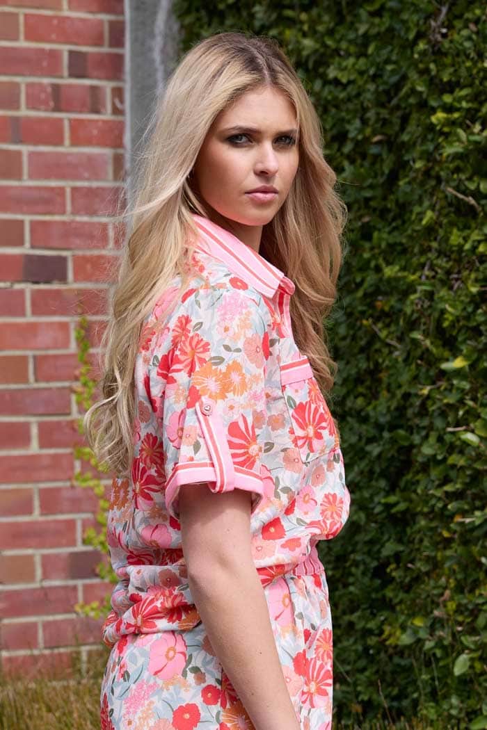 Claire Shirt Pink Floral 2