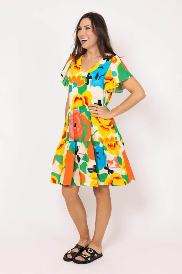 Fran Dress Bright Floral 2