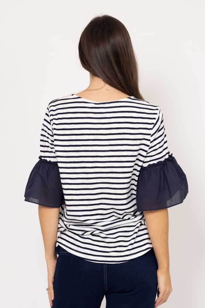 Quinn Stripe T-Shirt Navy 3