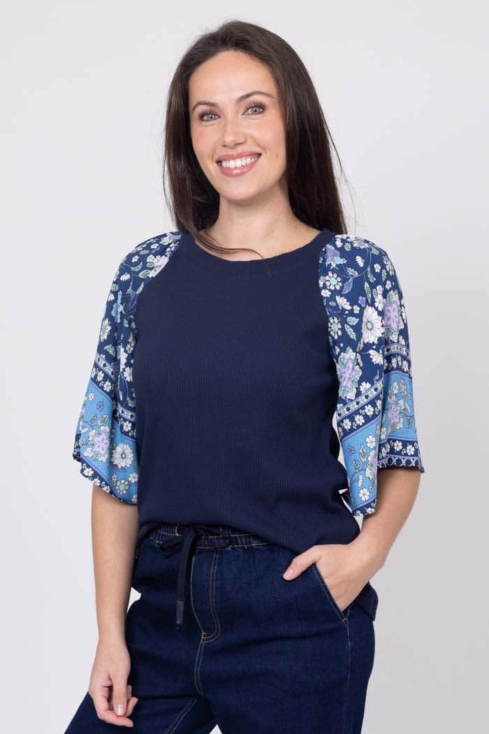 Layla T-Shirt Navy 2