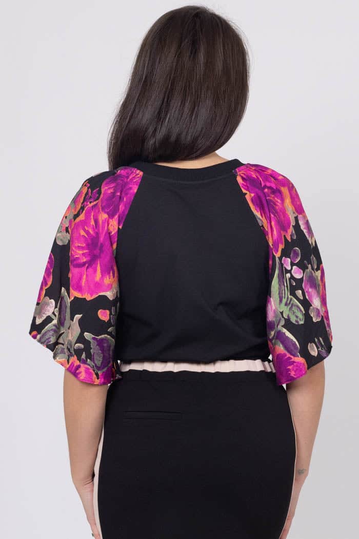 Layla T-Shirt Black Floral 4