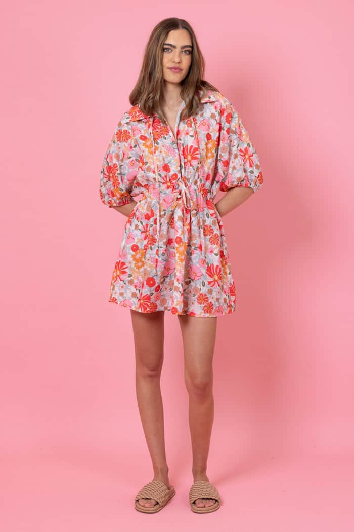 Anais Dress Pink Floral 4