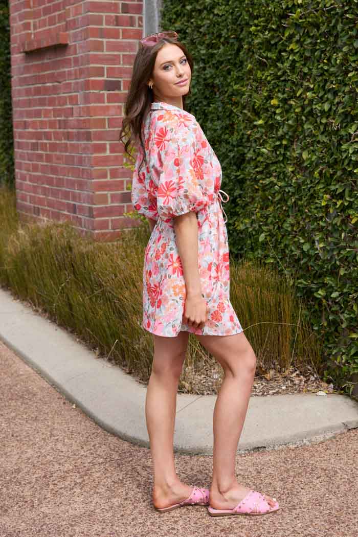 Anais Dress Pink Floral 2