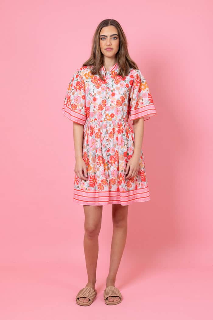 Pattie Dress Pink Floral 4