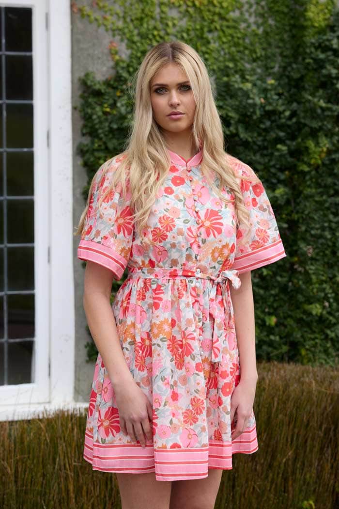 Pattie Dress Pink Floral 5