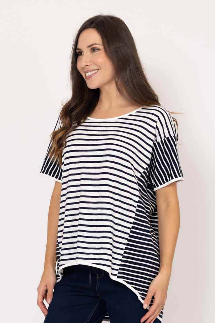 Camden Stripe T-Shirt Navy 2