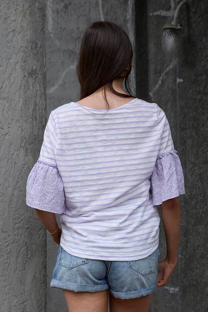 River Stripe T-Shirt Lilac 3