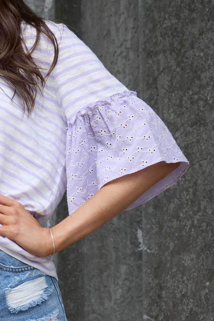 River Stripe T-Shirt Lilac 4