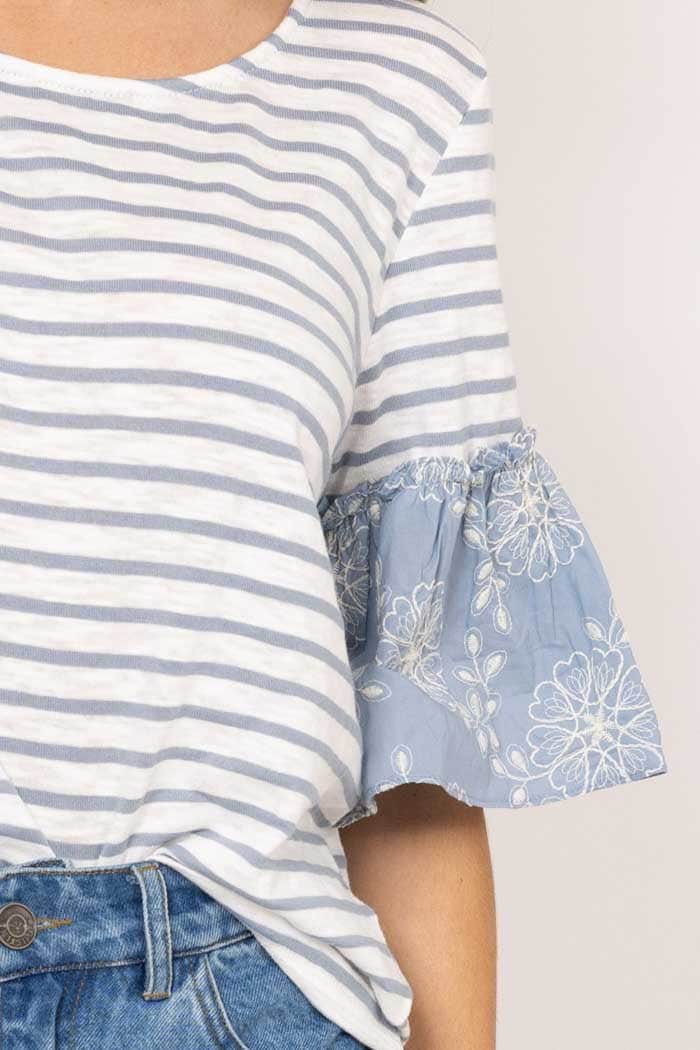 River Stripe T-Shirt Blue 4