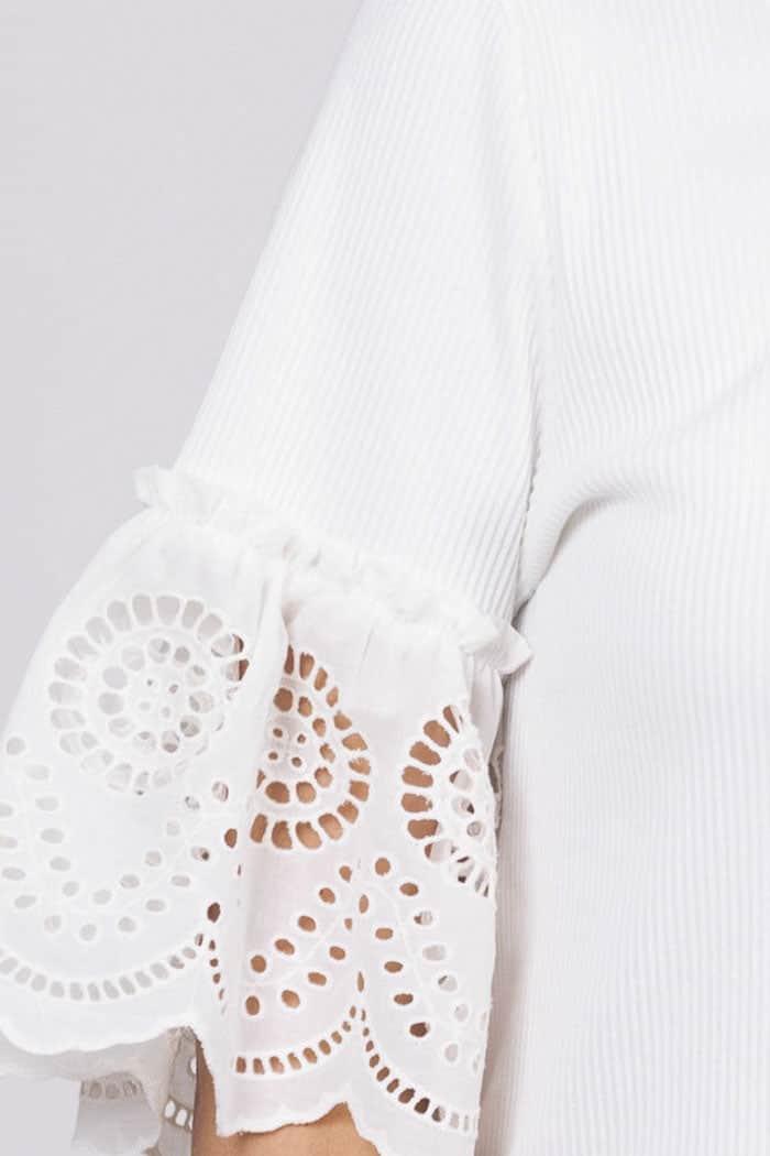 Ophelia Embroidered Top White 7