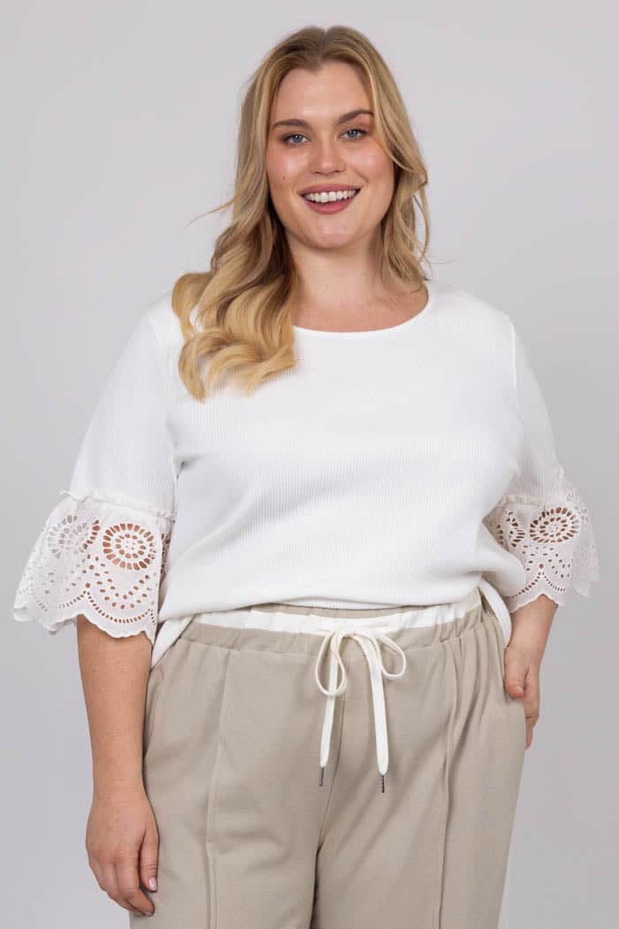 Ophelia Embroidered Top White 2