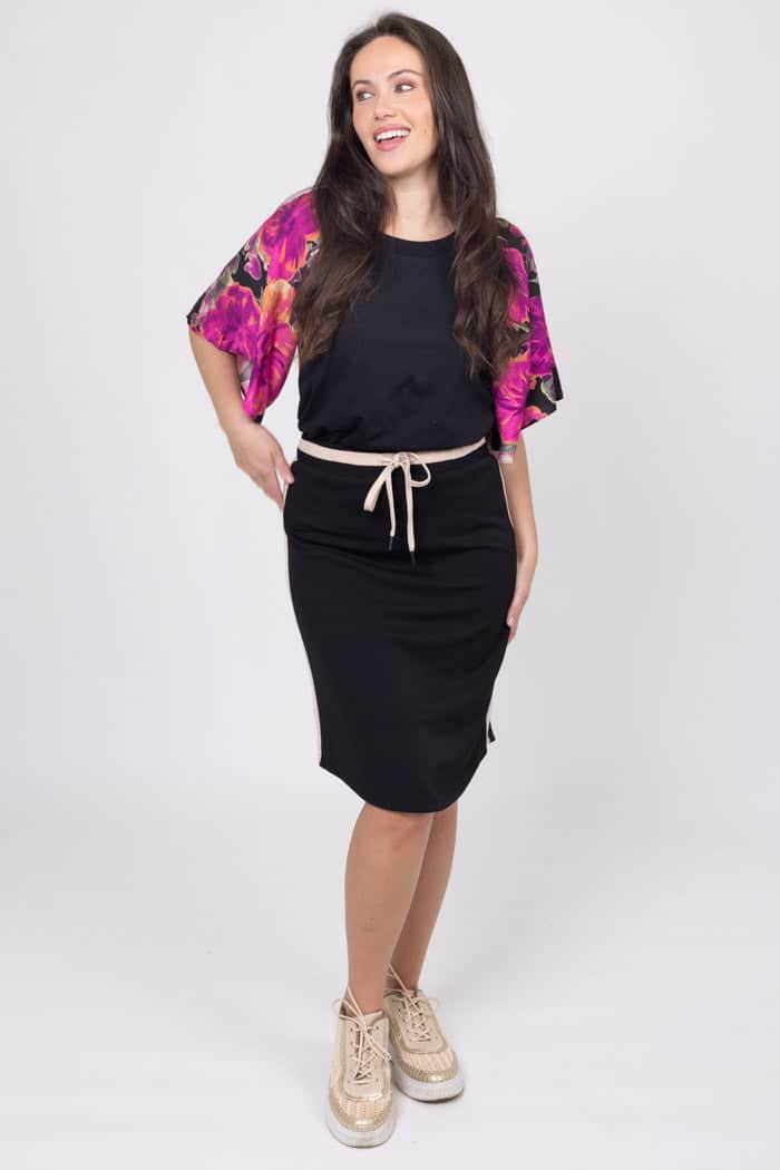 Sandie Skirt Black Beige