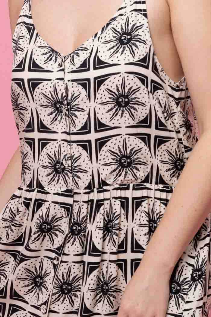 Leo Mini Dress Black Beige 4