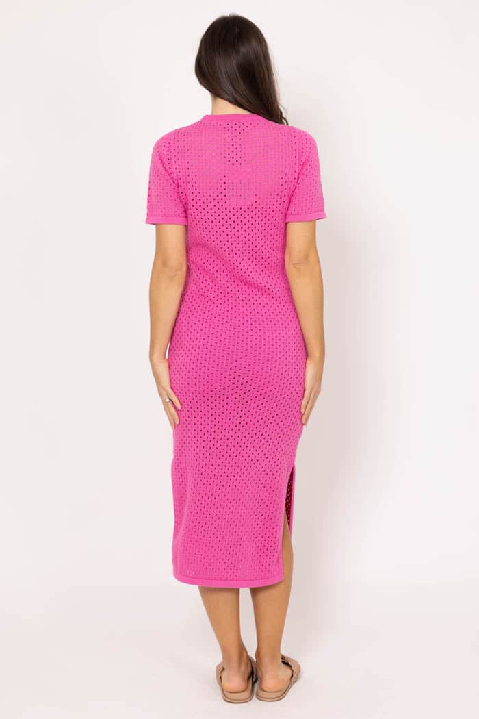 Beth Knit Dress Pink 4