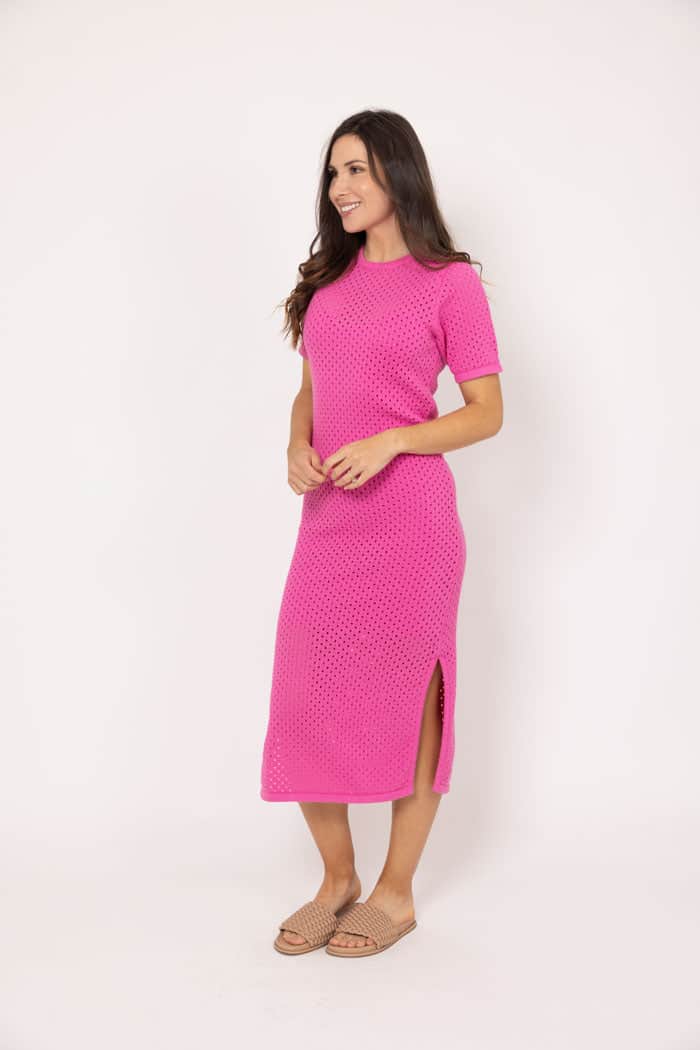 Beth Knit Dress Pink 3