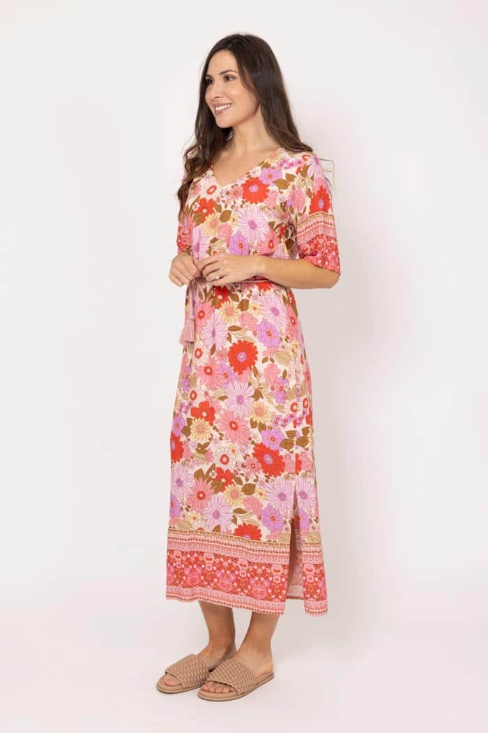 Nala Dress Pink Boho 2